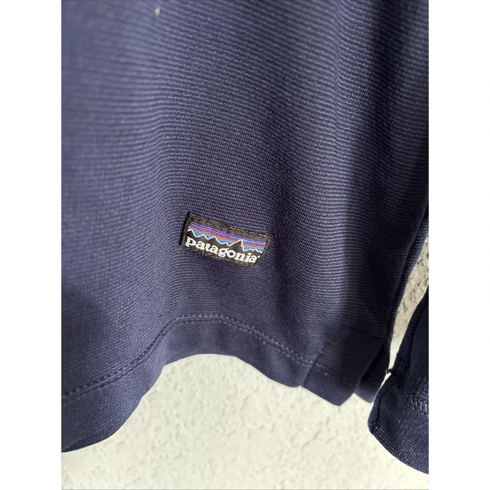 Vintage Patagonia Shirt Mens L Capilene Turtleneck Base Layer Navy Blue USA